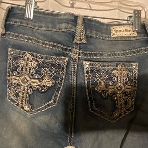 Vintage Brass Cross Jeans